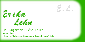 erika lehn business card